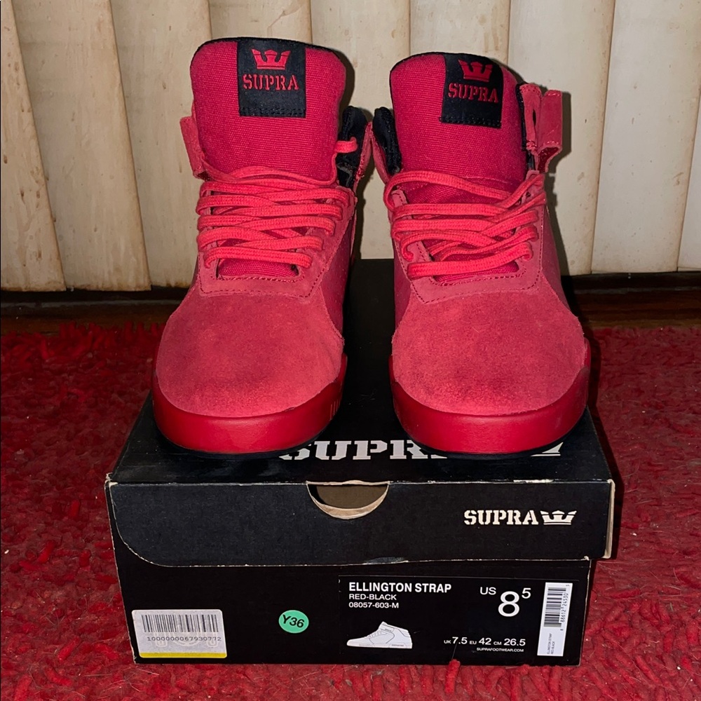 Supra Bold Red Ellington Sneakers. Brand new with box. (Strapless)